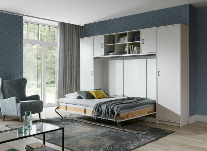 XXL Kleiderschrank Schränke Wand Bett Schrank Wandschrank Betten 90/120/140x200